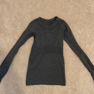 Grey Lululemon Long Sleeve Top